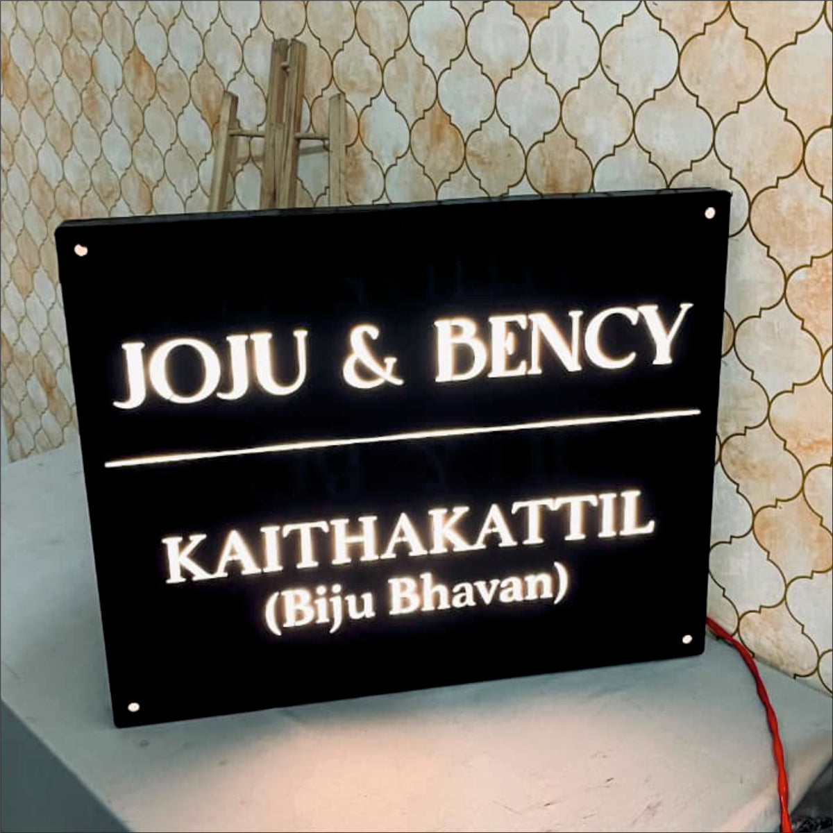 Laser Cut Matt Black & Golden Mirror Personalised Door Numbers House Sign Plaques Personalised Laser 3d Number