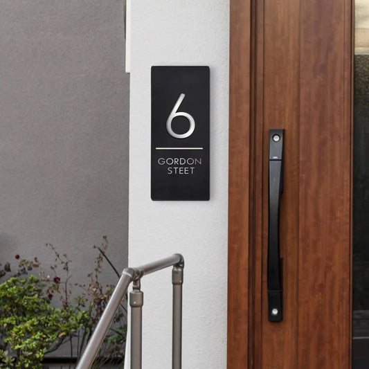 Modern Laser Cut House Sign | Contemporary Stylish Design | Street Name & Number