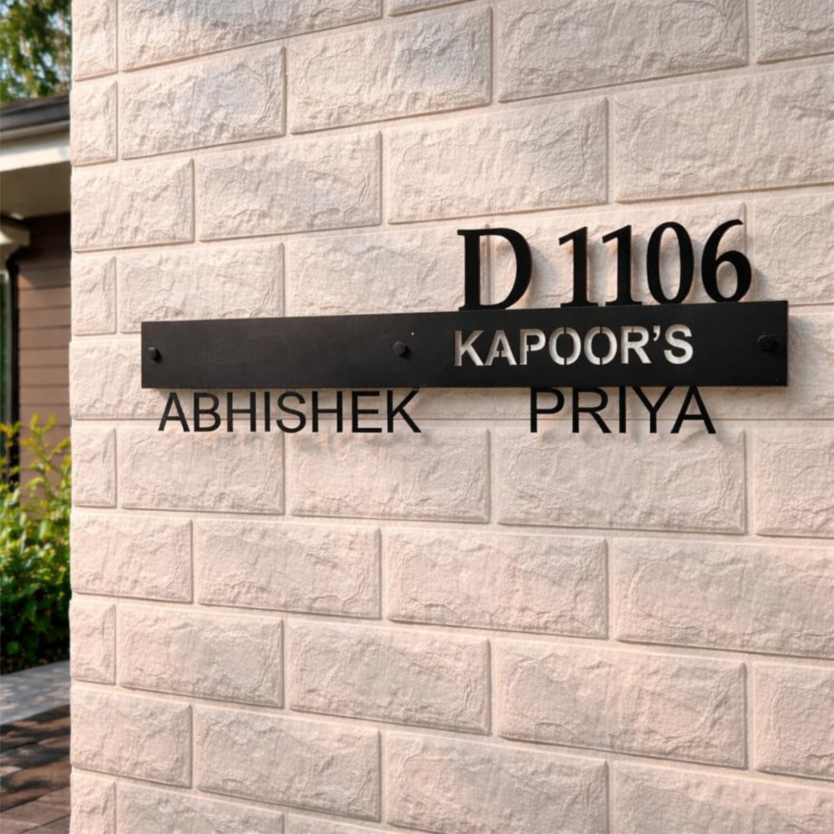 Laser Cut Matt Black & Rose Gold Personalised Door Numbers House Sign Plaques Personalised Laser 3d Number