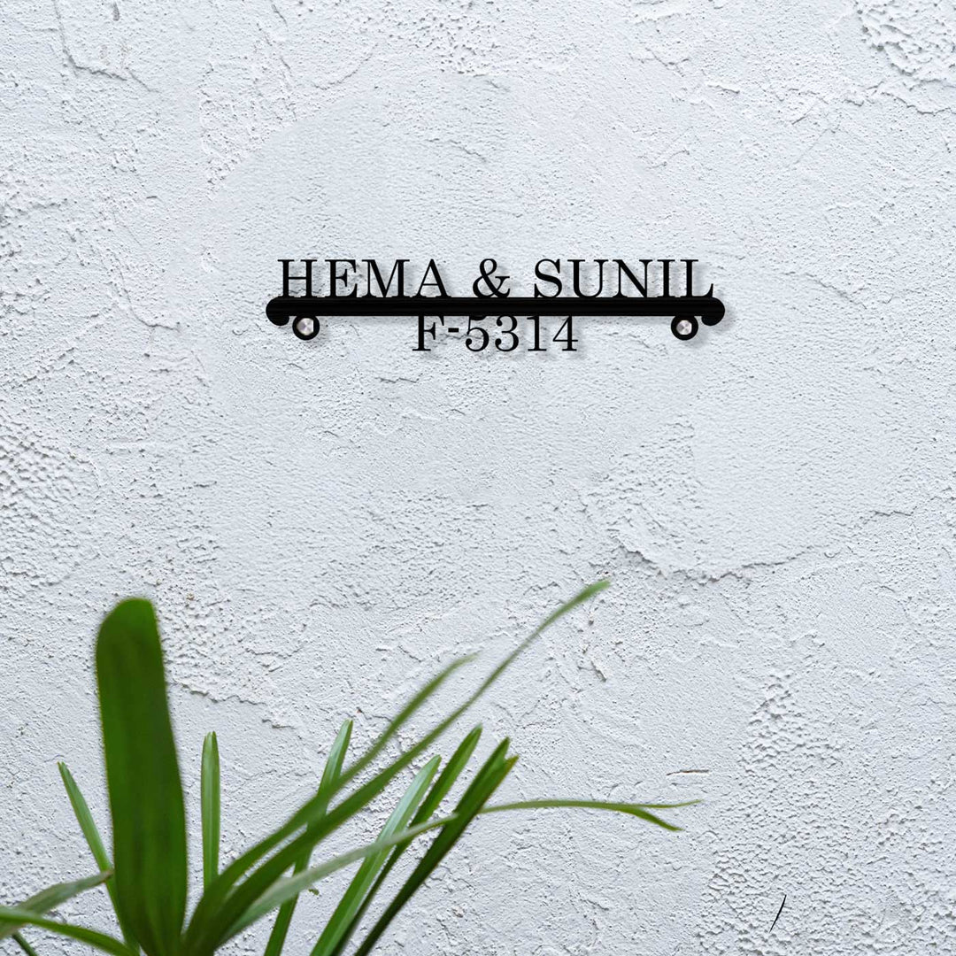 Personalized Ornate Weatherproof Name Plate with House Number