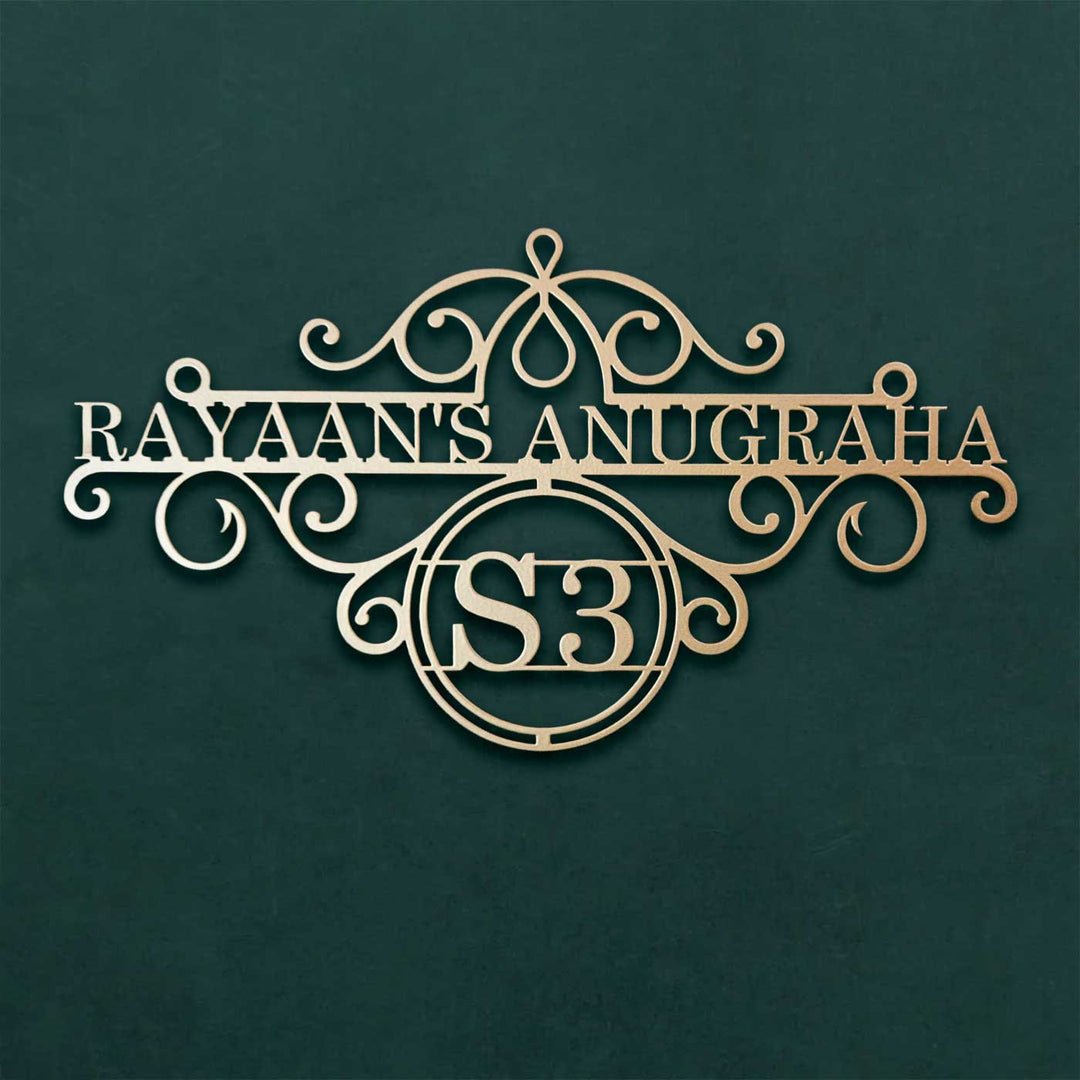 Personalized Family Name Sign, Custom Last Name Metal Wall Art for Indoor/Outdoor