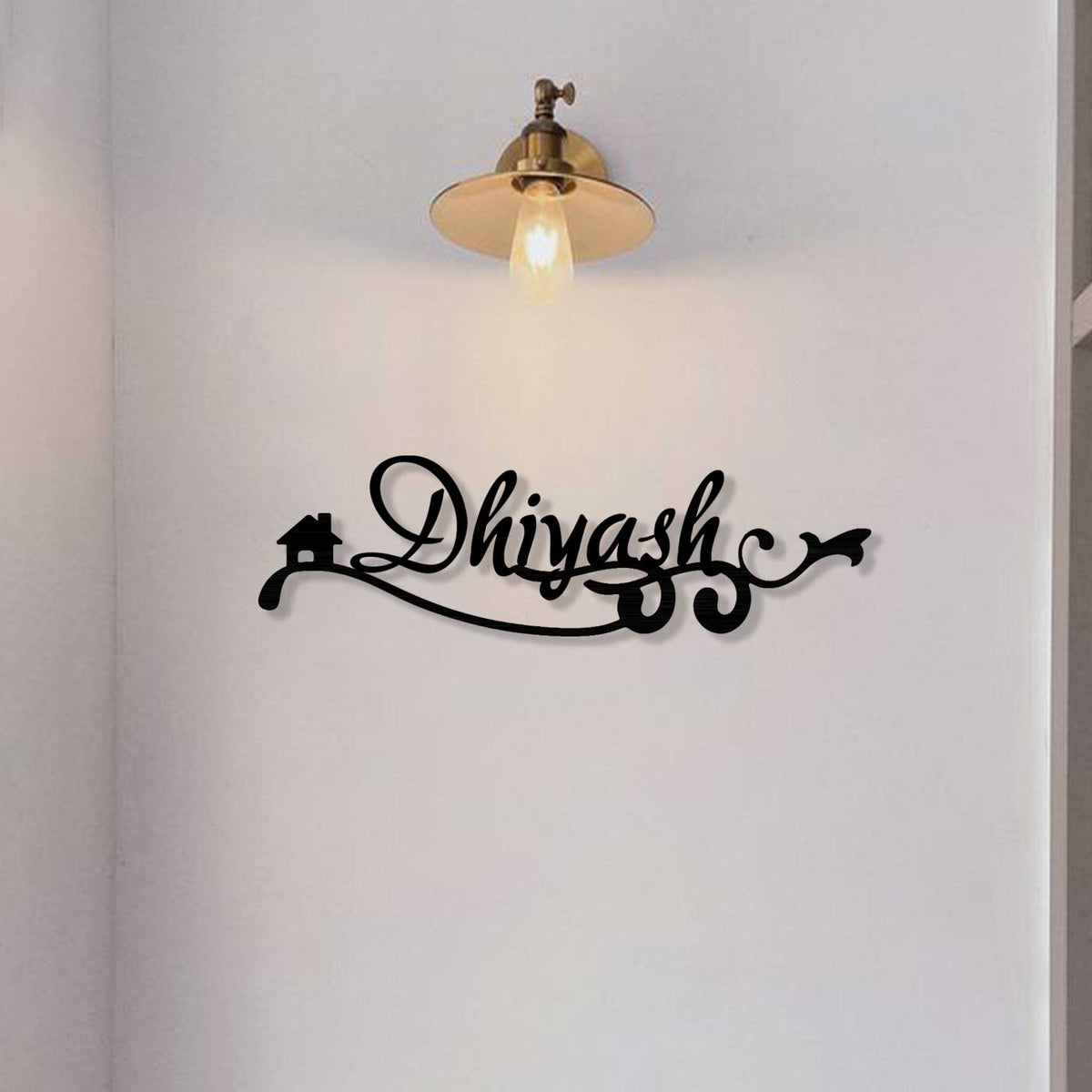 Personalized Family Name Sign, Custom Last Name Metal Wall Art for Indoor/Outdoor