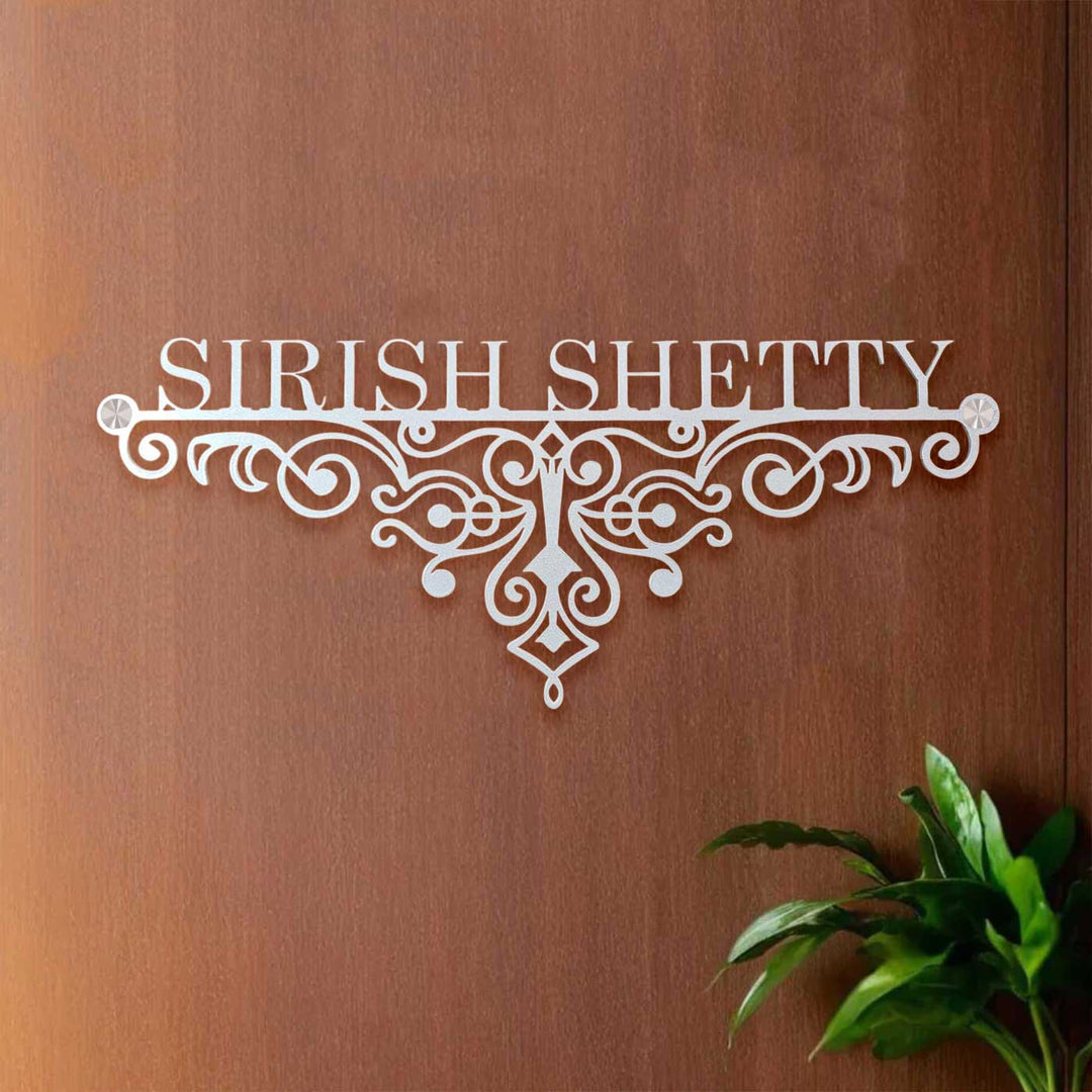 Personalized Modern  Weatherproof Name Plate Metal