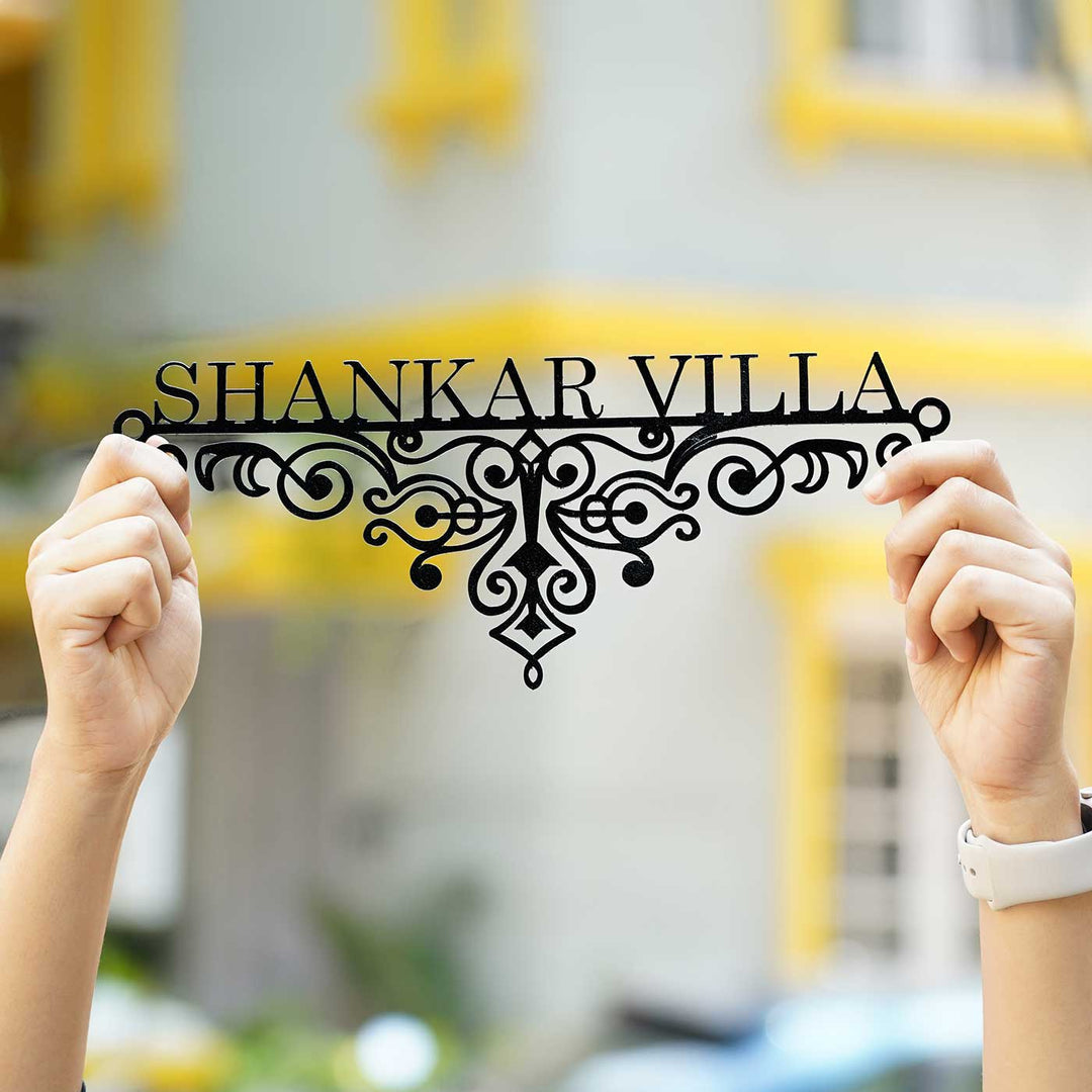 Personalized Modern  Weatherproof Name Plate Metal