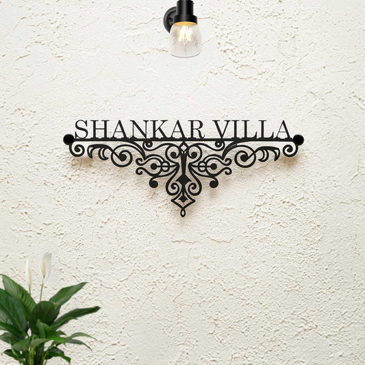 Personalized Modern  Weatherproof Name Plate Metal