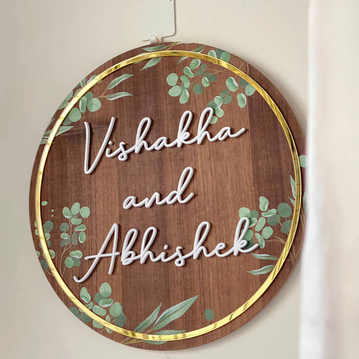 Floral Round UV printed acrylic plate D1