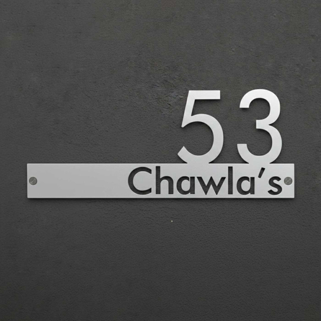 Personalized Family Name Sign, Custom Last Name Metal Wall Art for Indoor/Outdoor