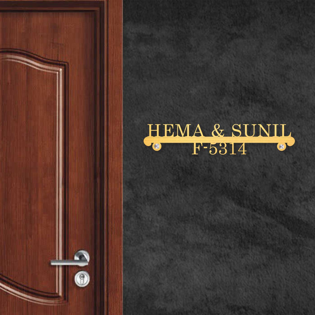 Personalized Ornate Weatherproof Name Plate with House Number